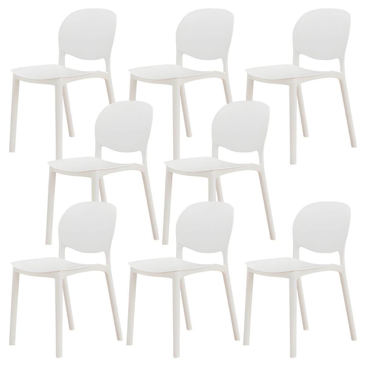 Stackable Nordic dining chair with acrylic legs and ergonomic backrest for modern dining rooms