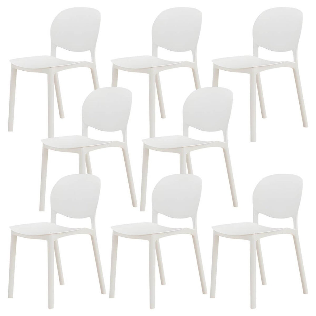 Stackable Nordic dining chair with acrylic legs and ergonomic backrest for modern dining rooms
