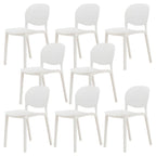 Stackable Nordic dining chair with acrylic legs and ergonomic backrest for modern dining rooms