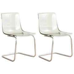 Scandinavian Style Non-Upholstered Side Chair in Plastic & Acrylic Dining Chairs