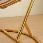 Silver and Aurous stainless alloy porch swing with stand, cushions, and chain for outdoor comfort