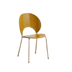Acrylic Open Back Armless Stackable Dining Chair with Metal Legs Dining Chairs