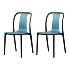 Low-back plastic and acrylic side chair with modern style for kitchen and dining areas