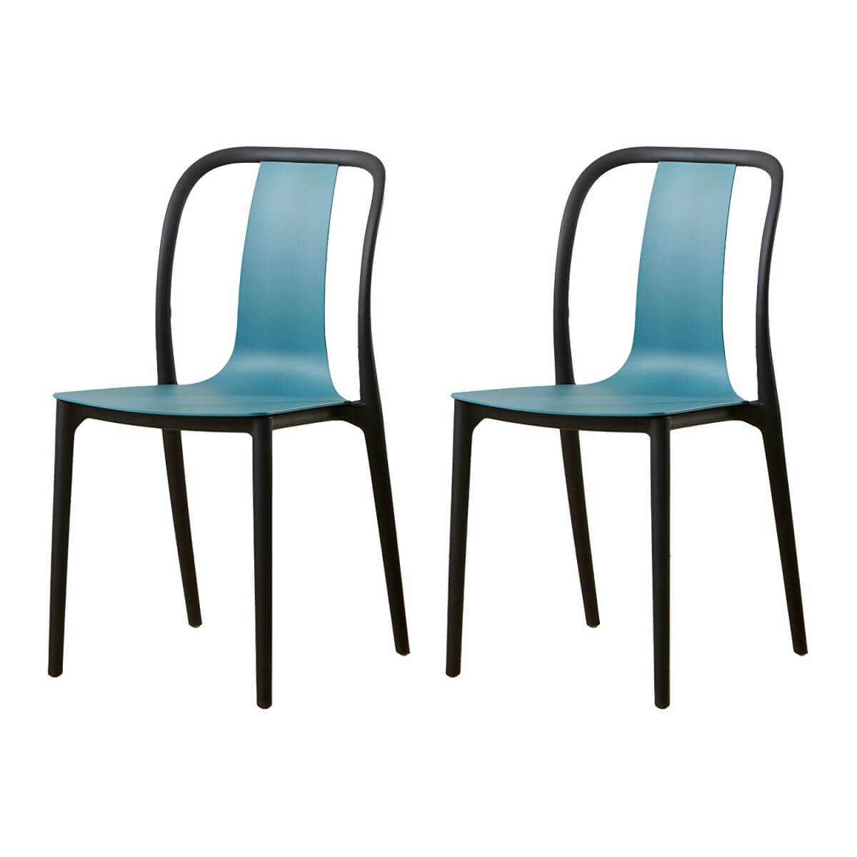 Low-back plastic and acrylic side chair with modern style for kitchen and dining areas