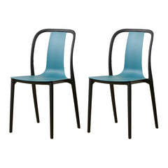 Modern Style Low-Back Plastic & Acrylic Side Chair for Kitchen & Dining Dining Chairs