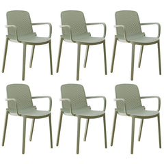 Modern Plastic Solid Back Side Chair 32"H Acrylic Dining Chair for Restaurant Dining Chairs