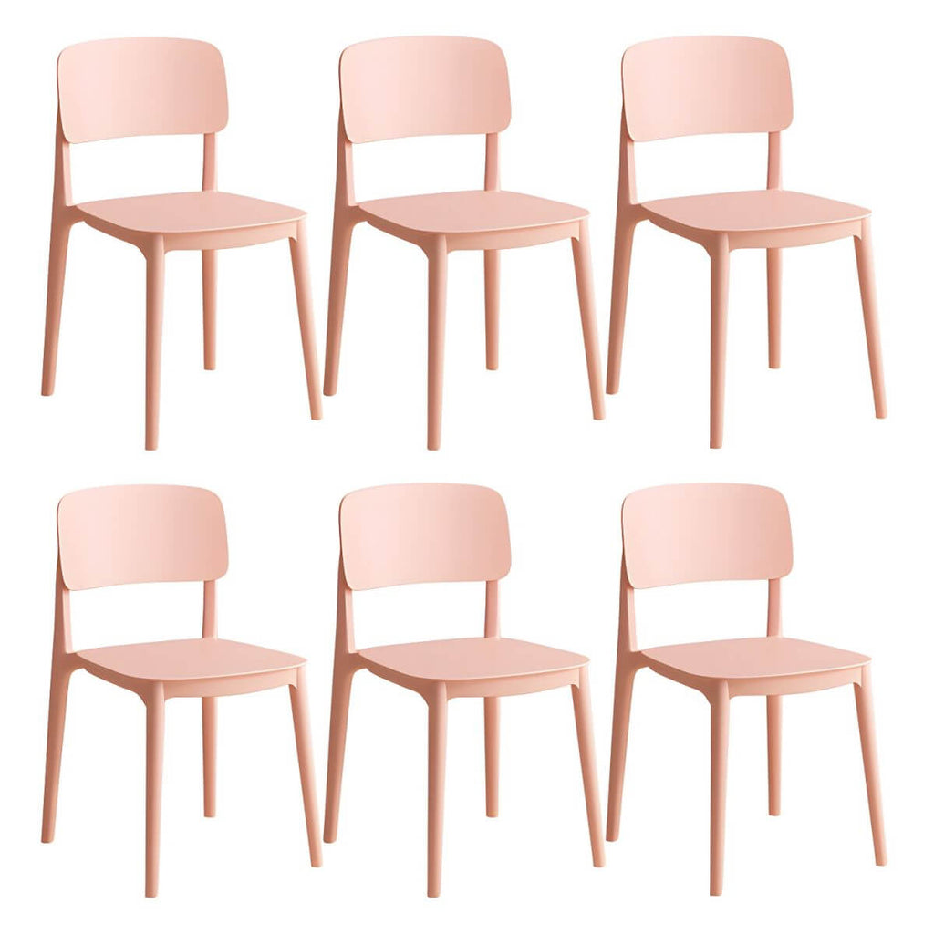 Scandinavian style stackable plastic and acrylic side chair for kitchen and dining