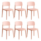 Scandinavian style stackable plastic and acrylic side chair for kitchen and dining