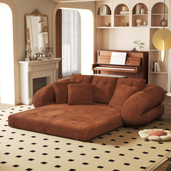 Cocochairs Corduroy Folding Sofa Bed – Pet-Friendly Floor Couch for Pets & People
