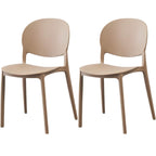 Scandinavian style stackable plastic and acrylic dining side chair for kitchen and dining