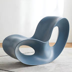 Contemporary plastic and acrylic rocking accent chair with modern design