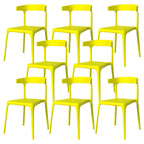 Stackable Nordic acrylic dining chair with backrest and acrylic legs