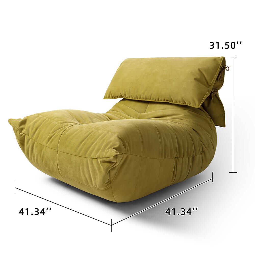 High-quality leather Togo sofa chair with frosted finish, comfortable and versatile floor couch