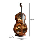 Cello-Inspired Walnut Wine Cabinet for Elegant Living Spaces Dimensions