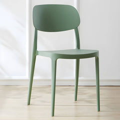 Plastic Scandinavian Living Room Side Chair Matte Finish Open Back Dining Chair Dining Chairs