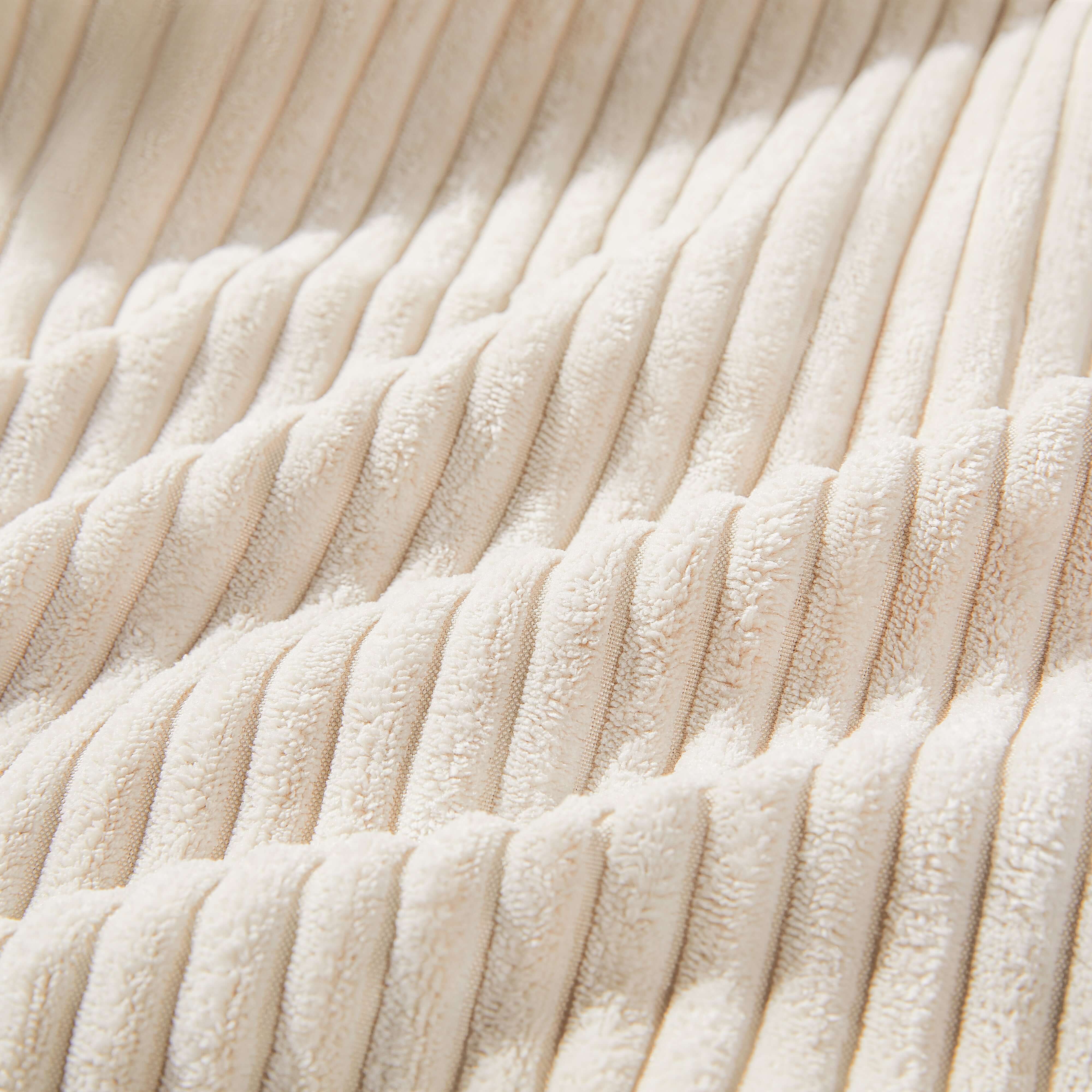 Japandi style solid ash wood sofa upholstered in cotton linen, corduroy, and cat-scratch fabric