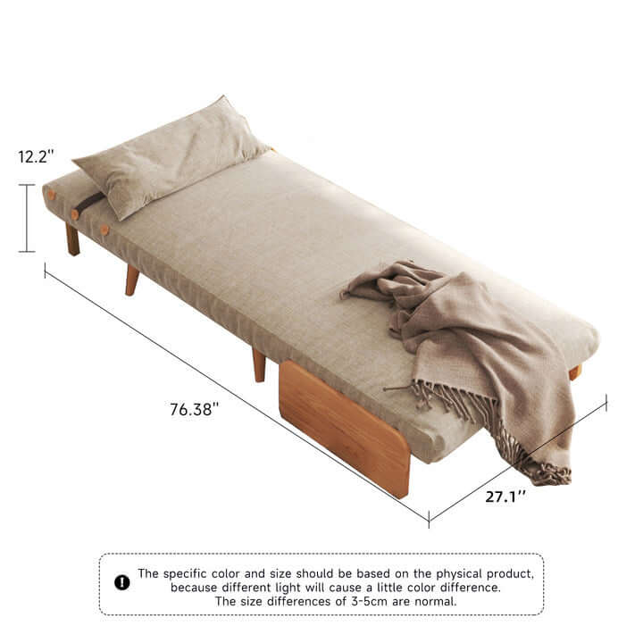 3-in-1 futon sofa bed chair recliner that saves space and converts easily