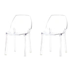 Armless acrylic side Parsons dining chair for indoor home use