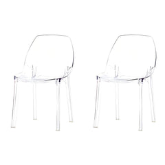 Home Indoor Armless Dining Chairs Acrylic Side Parsons Chair Dining Chairs