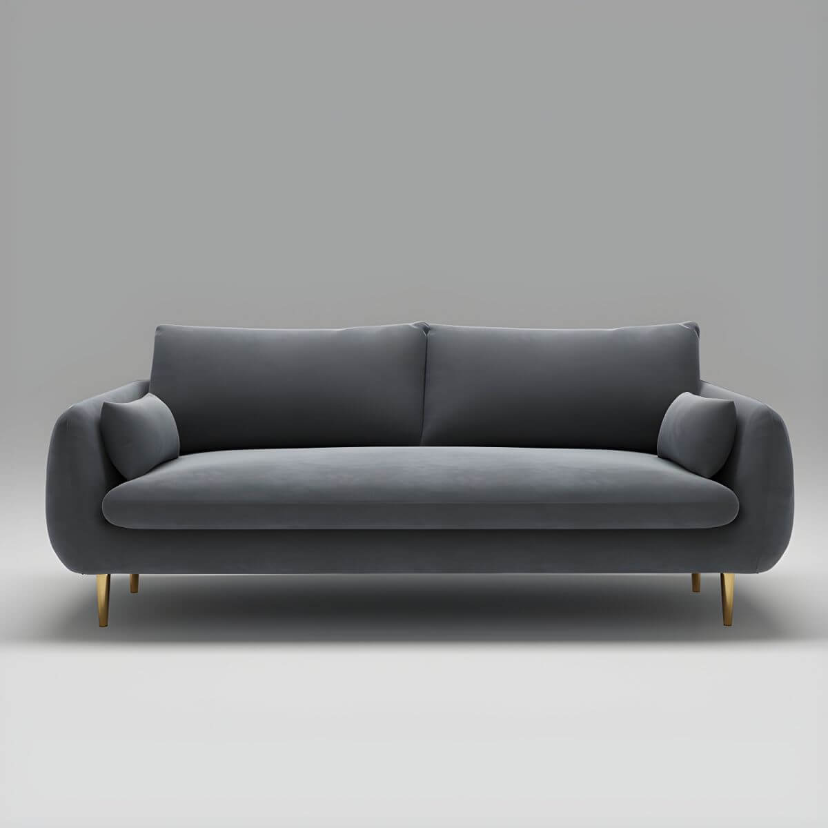 31.5-inch polyester blend tuxedo arm sofa with loose back, perfect for living room seating