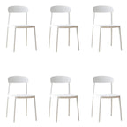 Scandinavian style low back kitchen and dining chair made of plastic and acrylic