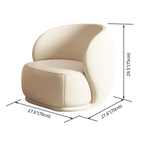 Casual Upholstered Accent Chair with Solid Color Fixed Back and Pine Wood Frame