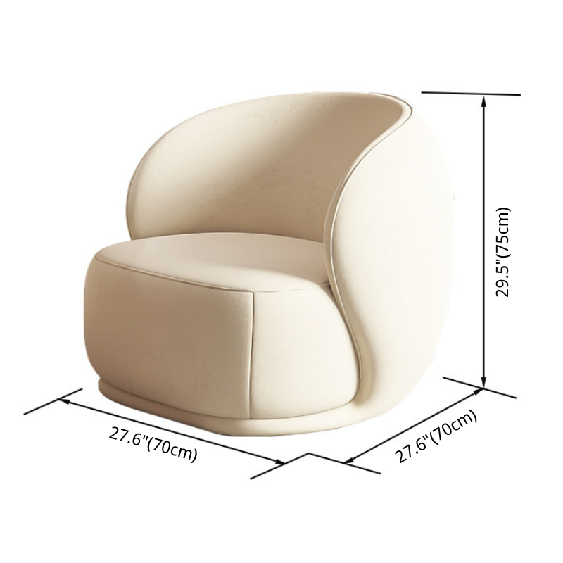 Casual Upholstered Accent Chair with Solid Color Fixed Back and Pine Wood Frame