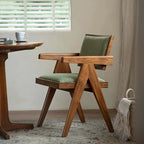 Chandigarh Nouveau Dining Chair Set - Solid Teak & Sherpa Main Product Image