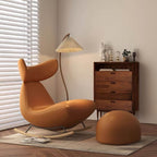 White Charming Little Whale Rocking Chair with Armless Design and Solid Wood Frame