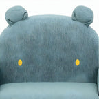Charming Upholstered Club Sofa for Kids - Soft Cotton with Light Wood Legs