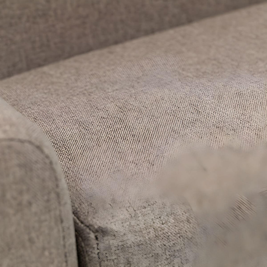 Charming Upholstered Club Sofa for Kids - Soft Cotton with Light Wood Legs