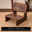 Charred Paulownia Solid Wood Chair Series with Linen Blend Cushions
