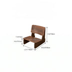 Charred Paulownia Solid Wood Chair Series with Linen Blend Cushions Dimensions