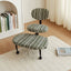 Chenille Meditation Office Chair With Swivel Footrest, Ergonomic Lounge Design