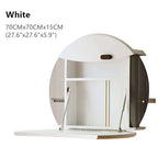 Cherry Wall-Mounted Vanity Table With Ergonomic Design