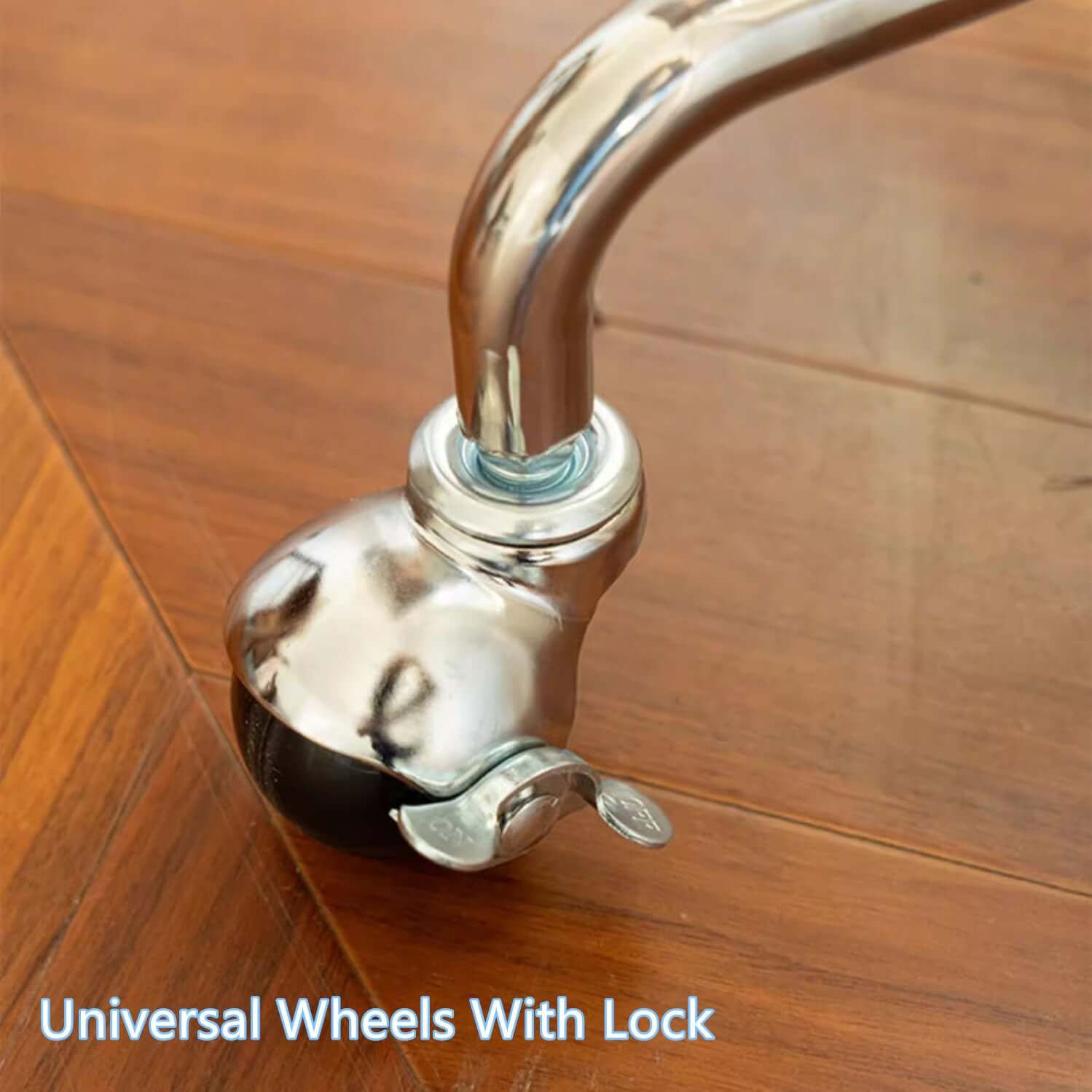 Cherry Wood Adjustable Height Desk With Wheels