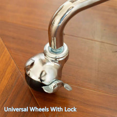 Cherry Wood Adjustable Height Desk With Wheels