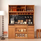 Cherry Wood Sideboard With Extendable Table, Left