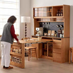 Cherry Wood Sideboard With Extendable Table, Left