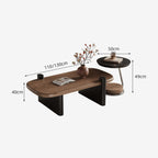 Chic Nordic Style Coffee and Side Table Set for Cozy Spaces Dimensions
