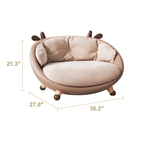 Children's Sofa Chair With Soft Velvet And Deer Design