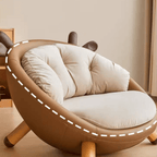 Children's Sofa Chair With Soft Velvet And Deer Design