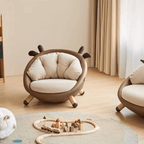 Children's Sofa Chair With Soft Velvet And Deer Design