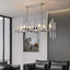 Chrome and Glass 6-Light Linear Pendant Light Main Product Image
