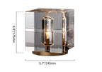 Clear Crystal Table Lamp with Gold Brass Base - Modern Bedside Lighting Dimensions