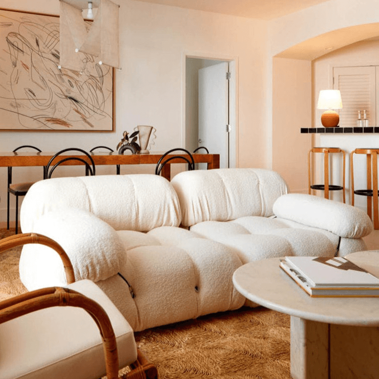 Cloud-Inspired Modular Boucle Sectional Sofa with Tufted Soft-Puff Design Secondary image