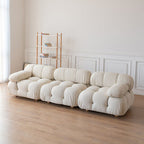 Cloud-Inspired Modular Boucle Sectional Sofa with Tufted Soft-Puff Design