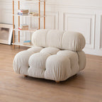 Cloud-Inspired Modular Boucle Sectional Sofa with Tufted Soft-Puff Design