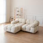Cloud-Inspired Modular Boucle Sectional Sofa with Tufted Soft-Puff Design