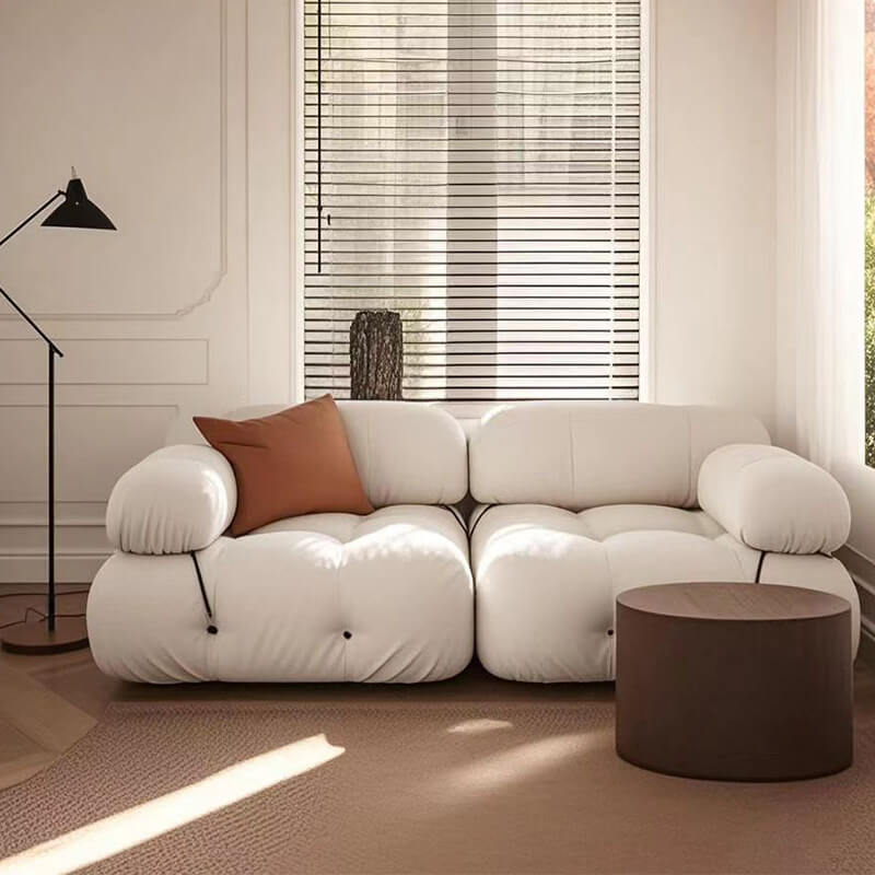 Cloud-Inspired Modular Boucle Sectional Sofa with Tufted Soft-Puff Design Main Product Image Main image